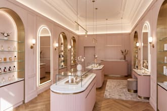 3d showroom interior, retail store design, 3d car parking garage, 3d render