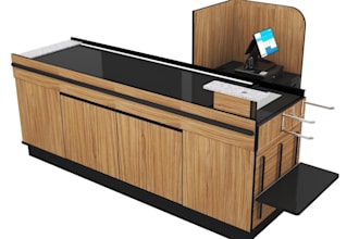 design supermarket shelving, checkout counters, display unit and shop drawings