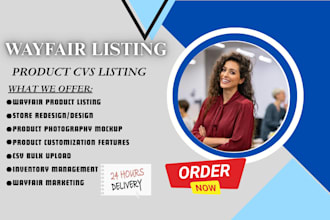 create wayfair product listings and bulk upload via CSV