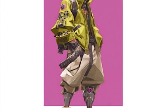 make cyberpunk character art