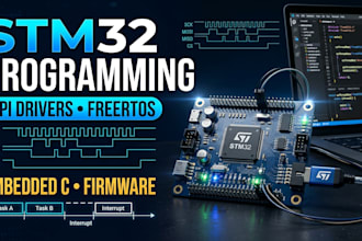 build stm32 firmware,microcontrollers with spi drivers and freertos applications
