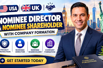 provide USA, UK nominee director and nominee shareholder with company formation