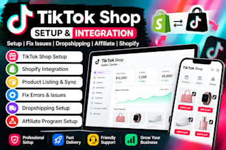 setup tiktok shop fix tik tok dropshipping tiktok affiliate shopify integrate