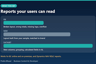 create or fix dynamics 365 business central rdlc and word report layouts