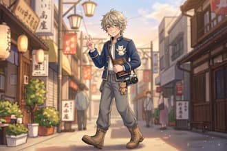 make original anime character artwork with unique details