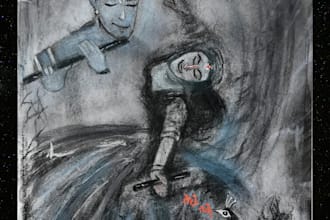 make a custom handmade hyperrelatic potrait , sketch , paintings