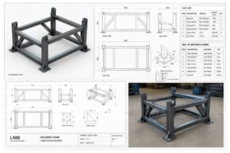 design weldment frames with cut lists and fabrication drawings