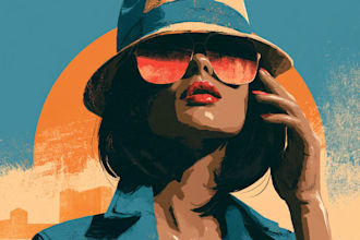 make best illustration in vintage and retro styles