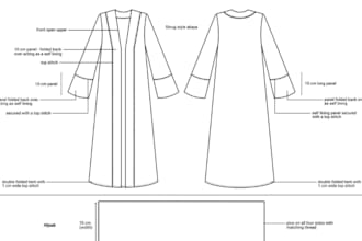 design islamic clothing tech packs for abayas and modest wear tech pack