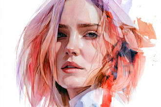 watercolor portrait painting, photo to watercolor portrait