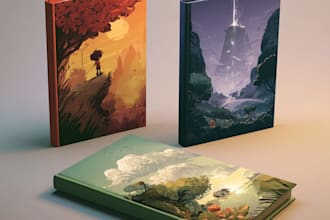 do cartoon book cover and cover design