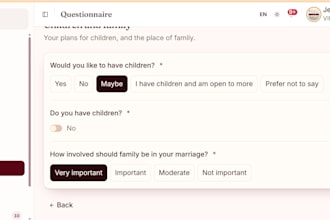 develop a dating app with smart matchmaking, chat