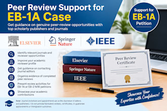 provide peer review for elsevier,springer,and ieee journals to support your eb1