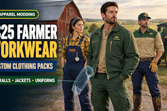 design realistic fs25 farmer workwear and clothing packs