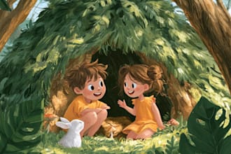 children story book illustration children story children