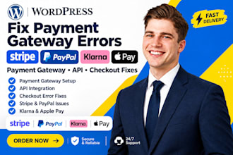 wordpress wix stripe paypal klarna payment gateway, API checkout integration