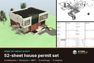 convert your autocad dwg or PDF floor plans into a revit 3d house model