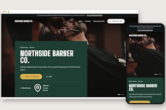 build a barbershop or salon website with online booking