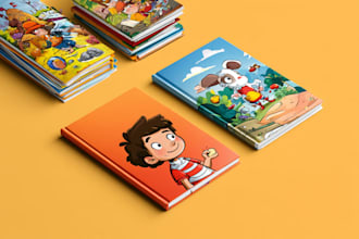 design a cartoon book cover art