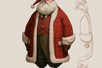 custom cute christmas character illustration