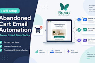 setup abandoned cart email automation email workflows in brevo email templates