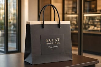 design custom kraft paper shopping bags