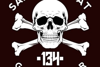design clean military badge patch round sticker label