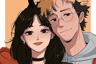 draw bl boys love anime couples, romantic or nsfw