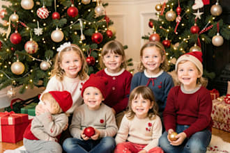 create personal christmas children artwork