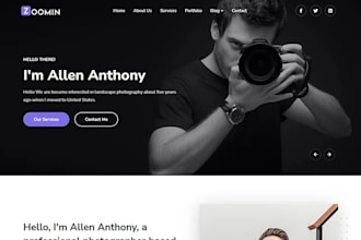 design a squarespace photography website for wedding photographers
