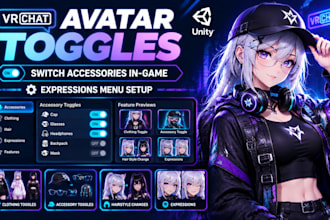 create custom vrchat avatar, toggle and rigging based on your requirements