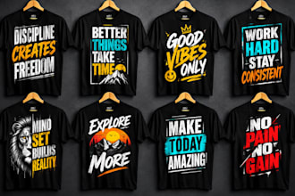 create typography t shirt design and graphic t shirt