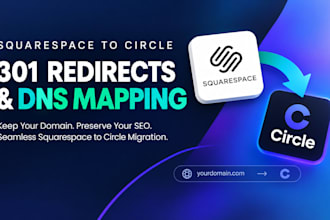 setup 301 redirects and dns mapping for squarespace to circle migration