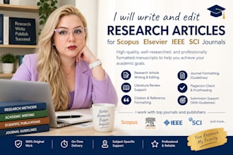 write and edit research articles for scopus elsevier ieee sci journals