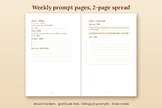 design kdp interior for low content book, journal or planner