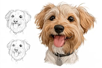 draw any animal in funny illustration style