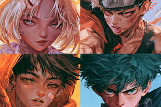 do a anime character art