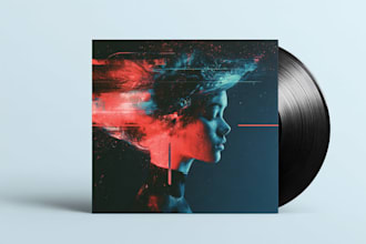 design unique y2k and retro futuristic album cover art