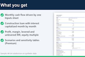 build a real estate financial model and development pro forma in excel