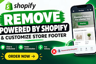 remove powered by shopify and customize store footer