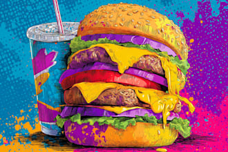food pop art of your food pop art