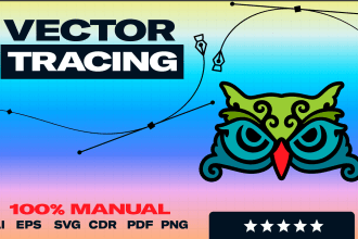 provide high quality vector tracing for any logo and redraw artwork