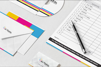 design business cards with stationery set