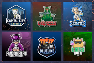 design esports, community, twitch mascot, and club logo