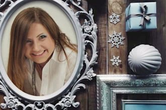 do photomontage or photo decoration in various frames