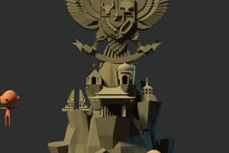 do 3d modeling with low poly and high poly style