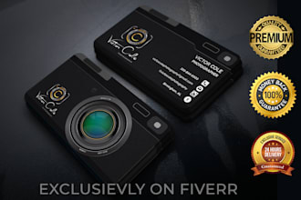 design creative photography business card with 3 concepts