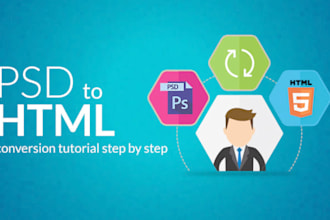 do psd file to responsive html design and wp theme