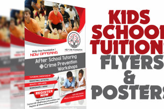 kids summer camp back to school flyer