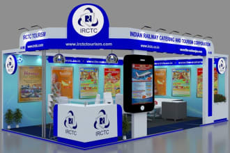 do 3d exhibition stall,booth,stand,kiosk design